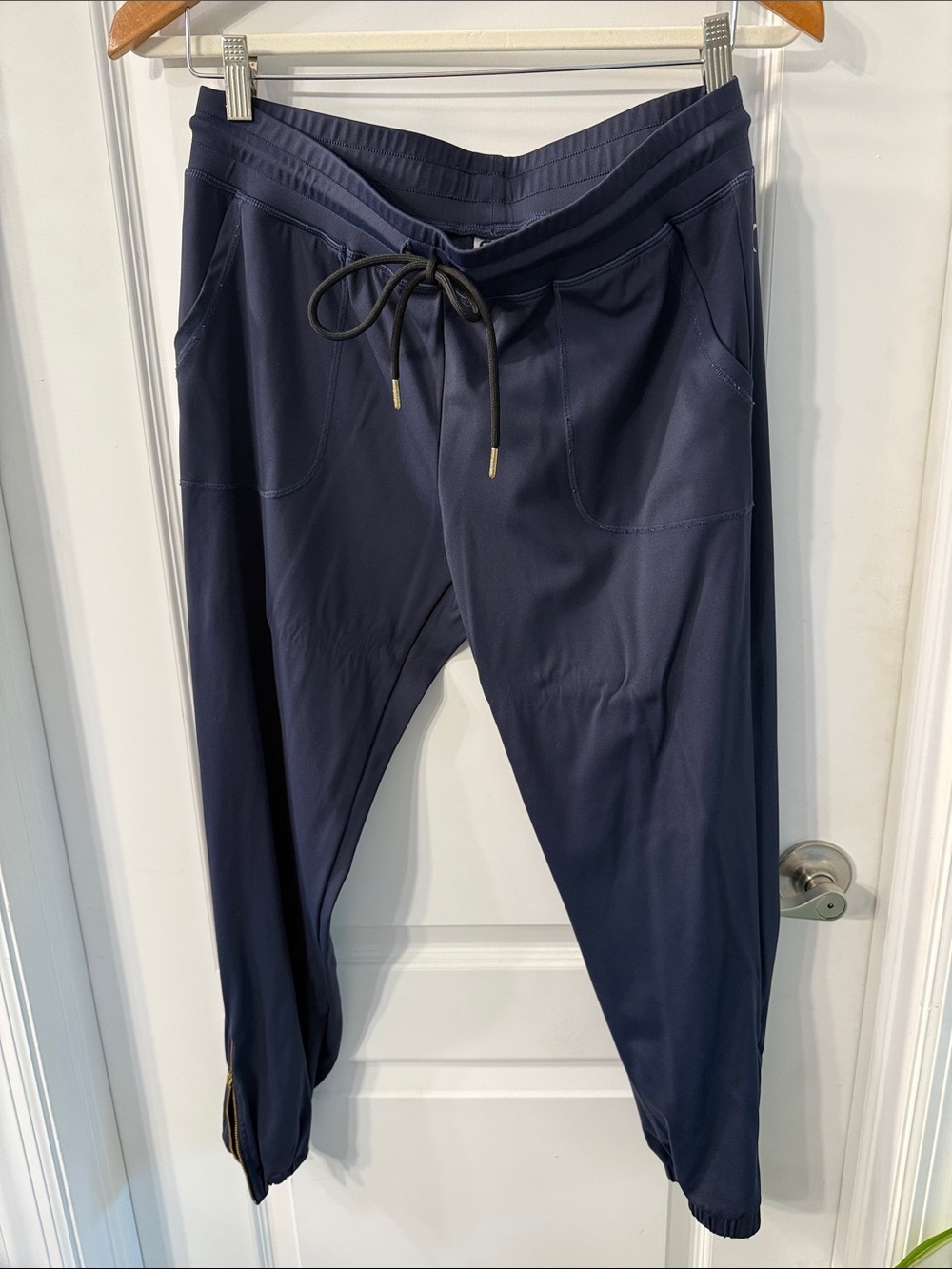 Women's Navy Performance Jogger Pants with Drawstring Waist